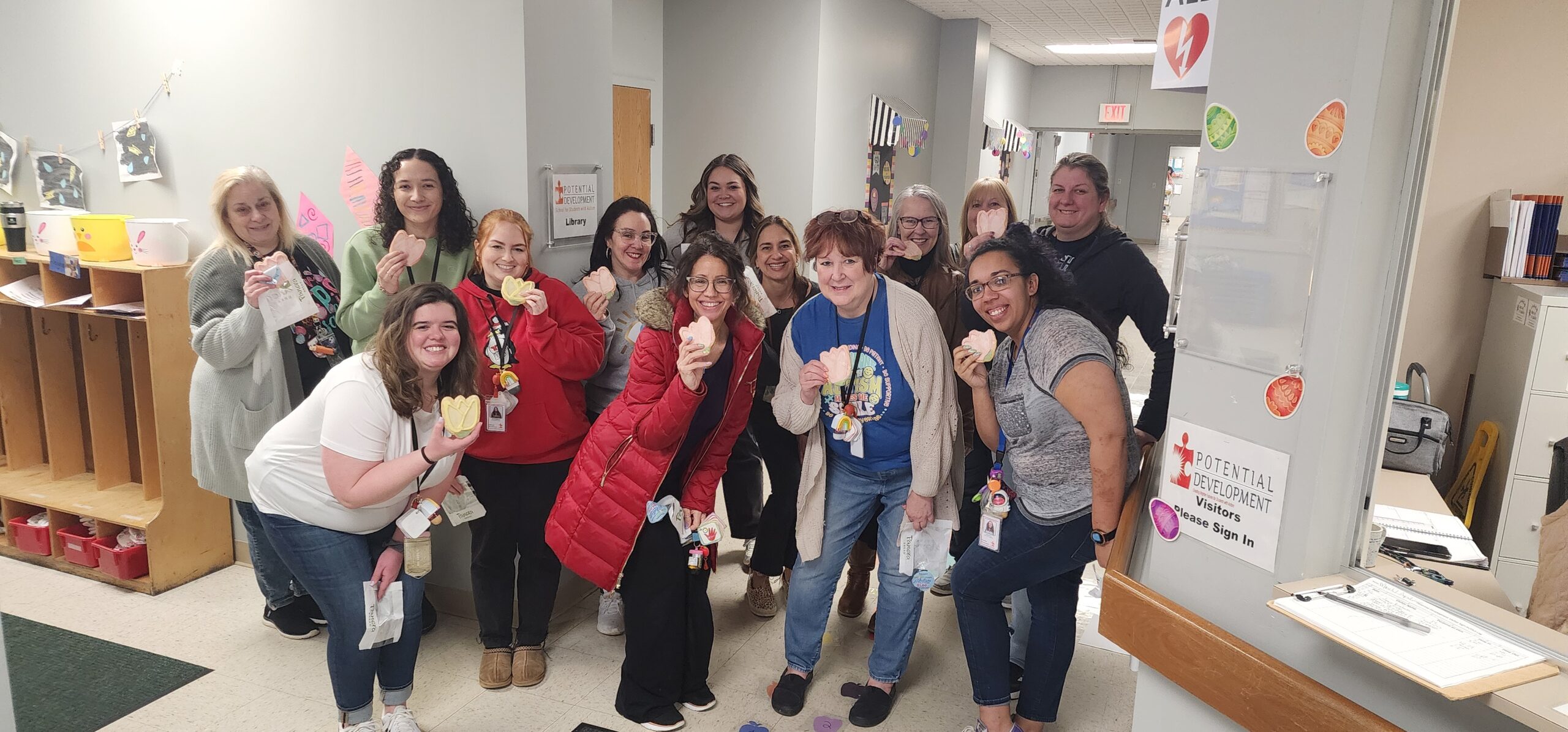 Staff with Tulip cookies