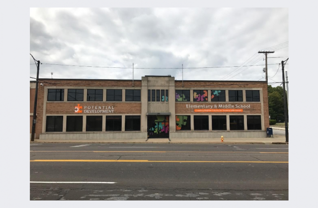 Street view of Potential Development school in Youngstown for students with autism