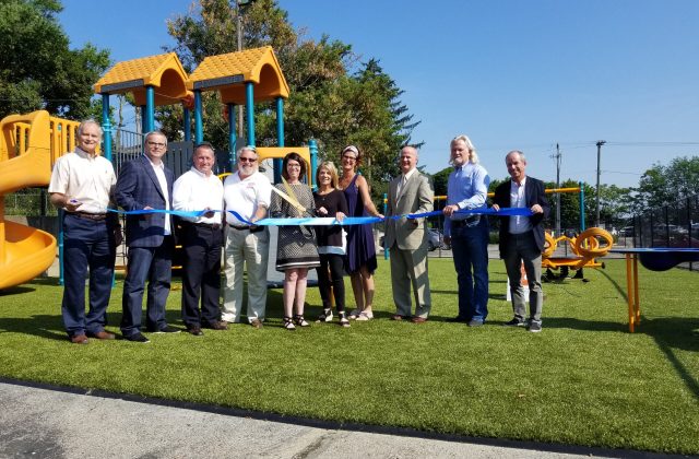 Ribbon cutting for new playground at Potential Development in Youngstown, Ohio
